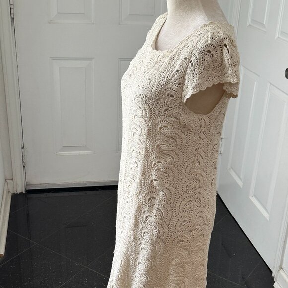 INC INTERNATIONAL CONCEPTS Women’s Ivory/Gold Embroidered Sheath Dress Sz L - Picture 8 of 15